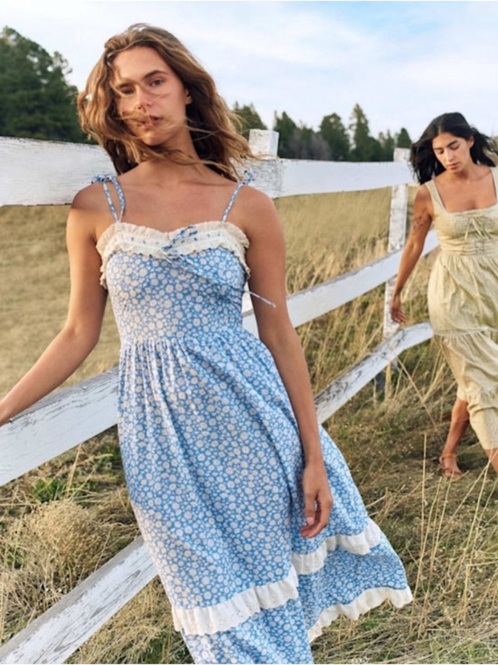 Christy Dawn - Emma Dress in Blue Calendula